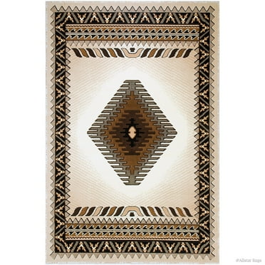 Allstar Rugs Allstar Woven Traditional Southwest Area Rug Ivory 5' 2"x7' 1" 5' x 8' Traditional,Modern & Contemporary
