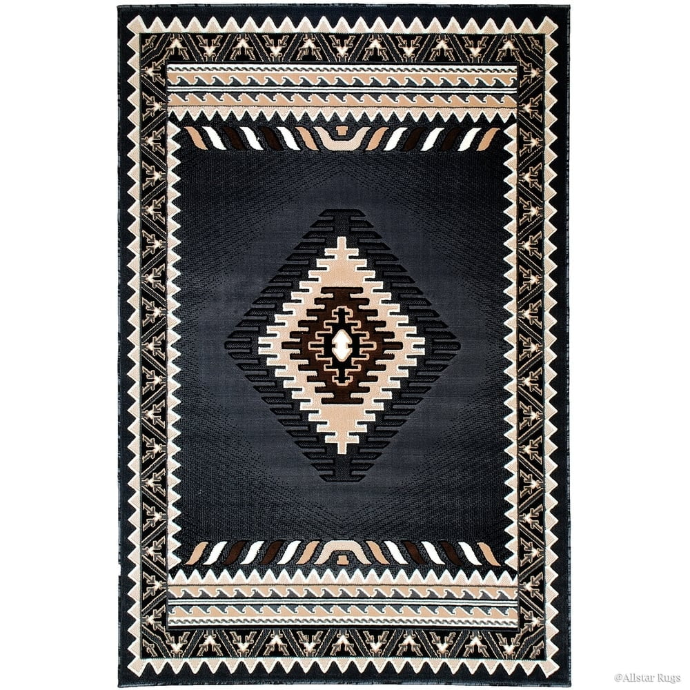 Allstar Rugs Allstar Woven Traditional Southwest Area Rug Smoked ...