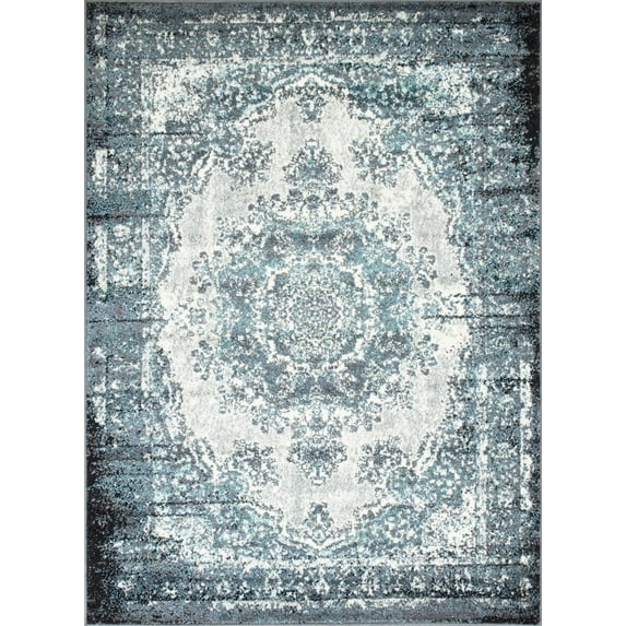 Allstar Rugs Black Ombre Rectangular Accent Rug