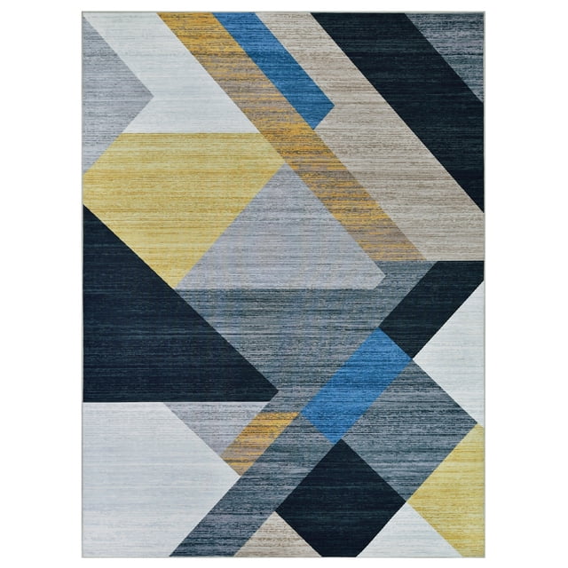 Multicolor Geometric Rug Allstar Rugs Geometric Themed Polyester Area Rug 2' 0