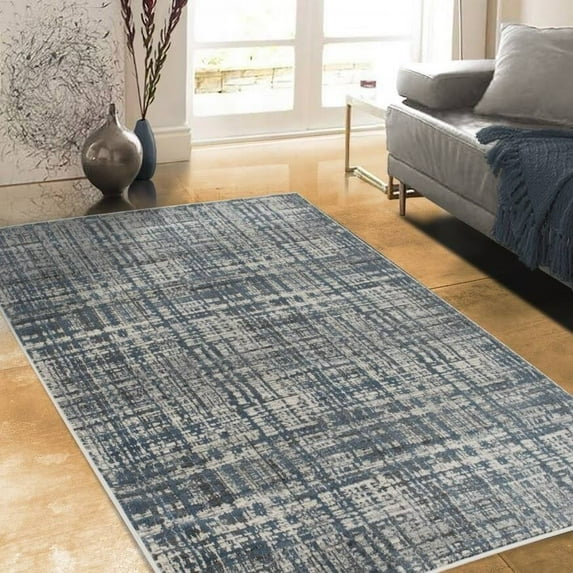Allstar Rugs Gray Modern & Contemporary Rectangular Accent Rug