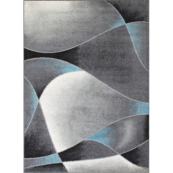 Allstar Rugs Grey Modern & Contemporary Rectangular Accent Rug