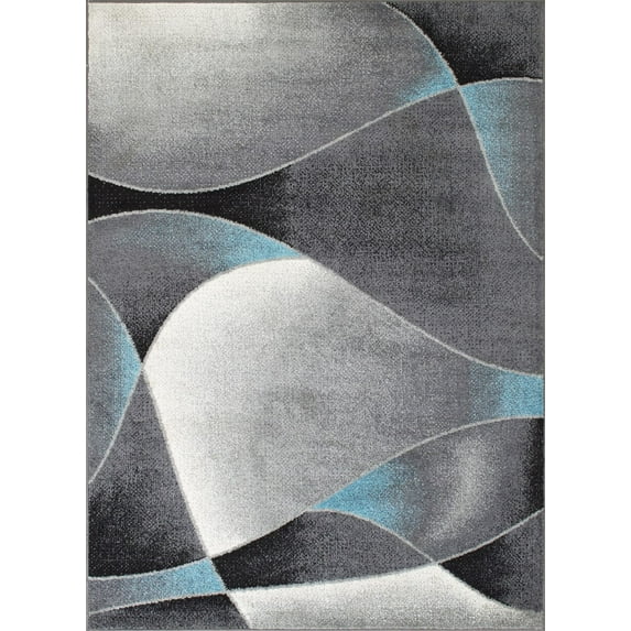 Allstar Rugs Grey Modern & Contemporary Rectangular Accent Rug