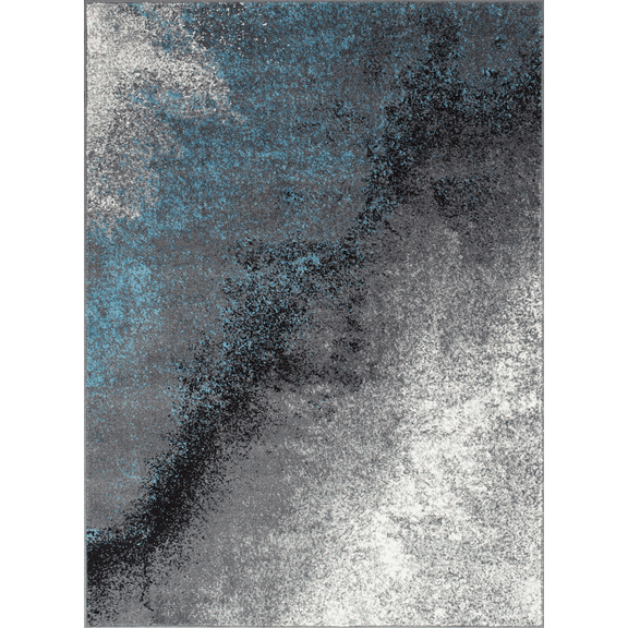 Allstar Rugs Grey Modern & Contemporary Rectangular Accent Rug