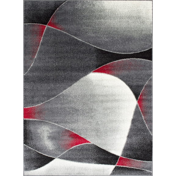Allstar Rugs Grey Modern & Contemporary Rectangular Accent Rug