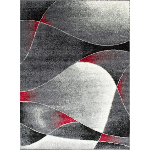 Allstar Rugs Grey Modern & Contemporary Rectangular Accent Rug