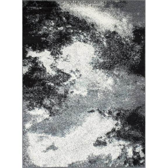 Allstar Rugs Grey Modern & Contemporary Rectangular Accent Rug