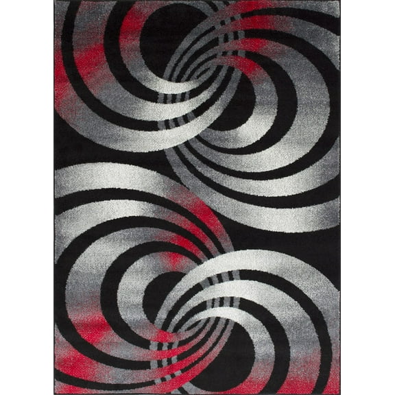 Allstar Rugs Grey Modern & Contemporary Rectangular Accent Rug