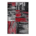 thumbnail image 1 of Allstar Rugs High Quality Red 2x3 Modern Abstract Quad-Directional Weathered Texture Floor Mat (2' 0" x 2' 11"), 1 of 5