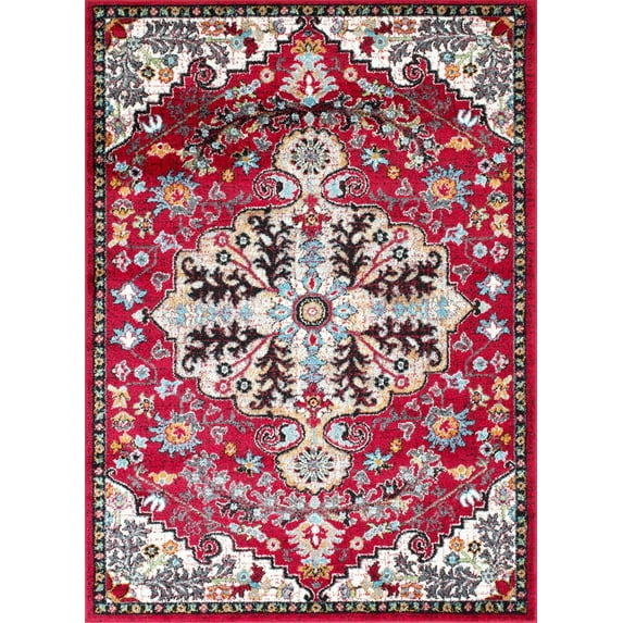 Allstar Rugs Ivory French Country Rectangular Accent Rug