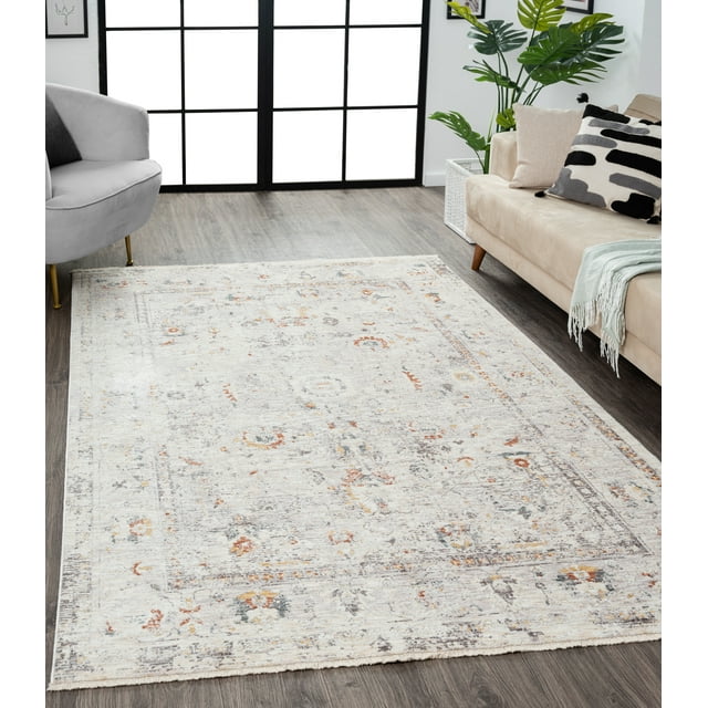 Allstar Rugs  Persian Themed Polyester Area Rug 7' 9" x 9' 10" - Multicolor