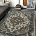 thumbnail image 1 of Allstar Rugs  Persian Themed Polypropylene Area Rug 5' 0" x 6' 11" - Ocean Blue, 1 of 5