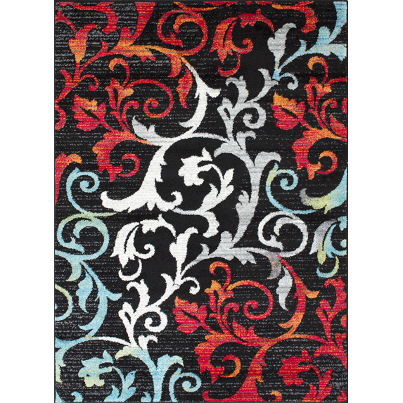 Allstar Rugs White Modern & Contemporary Rectangular Accent Rug