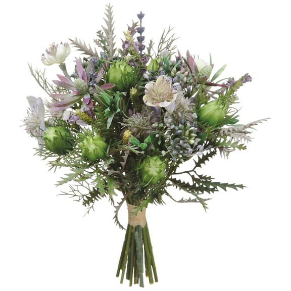 Allstate Nigella Pod and Protea Artificial Mixed Floral Bouquet - 11.5" - Lavender