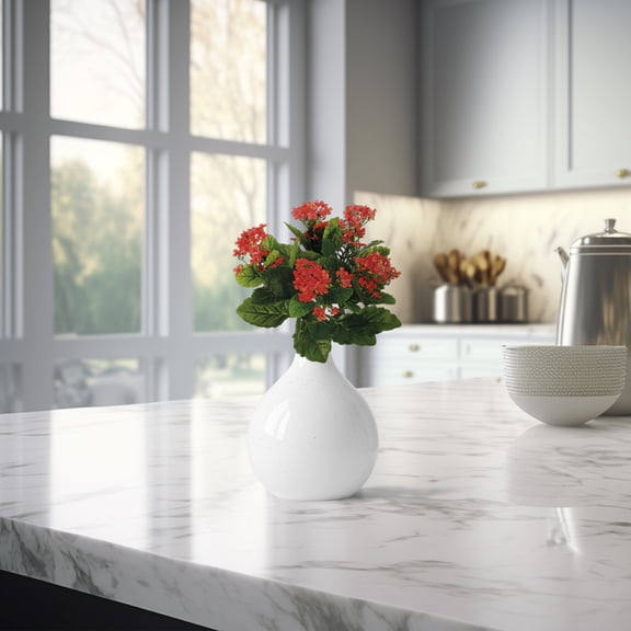 Allstate Kalanchoe Artificial Floral Bush Spray - 13.5" - Flame Red and Green