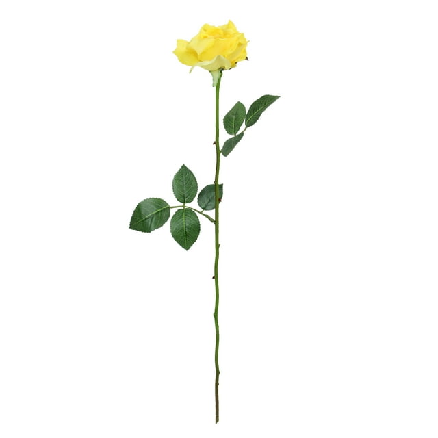 Allstate 23" Yellow Long Stem Artificial Blooming Rose Pick