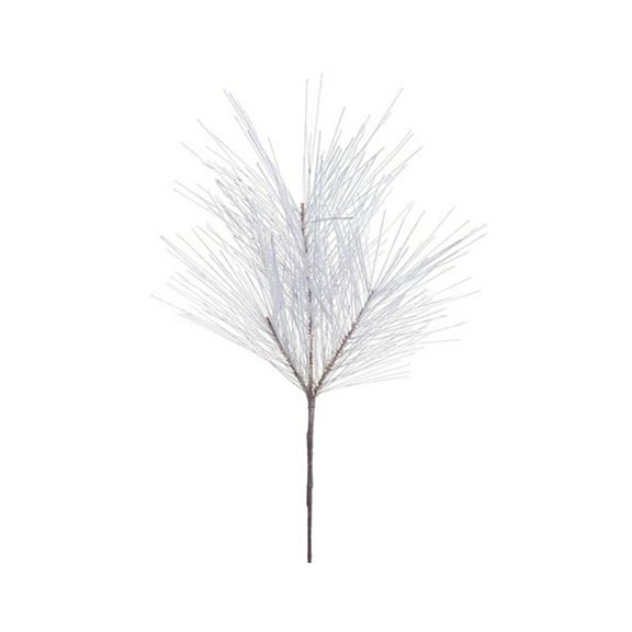 Allstate Flocked Long Needle Pine Artificial Christmas Spray - 28" - Green and Snow White