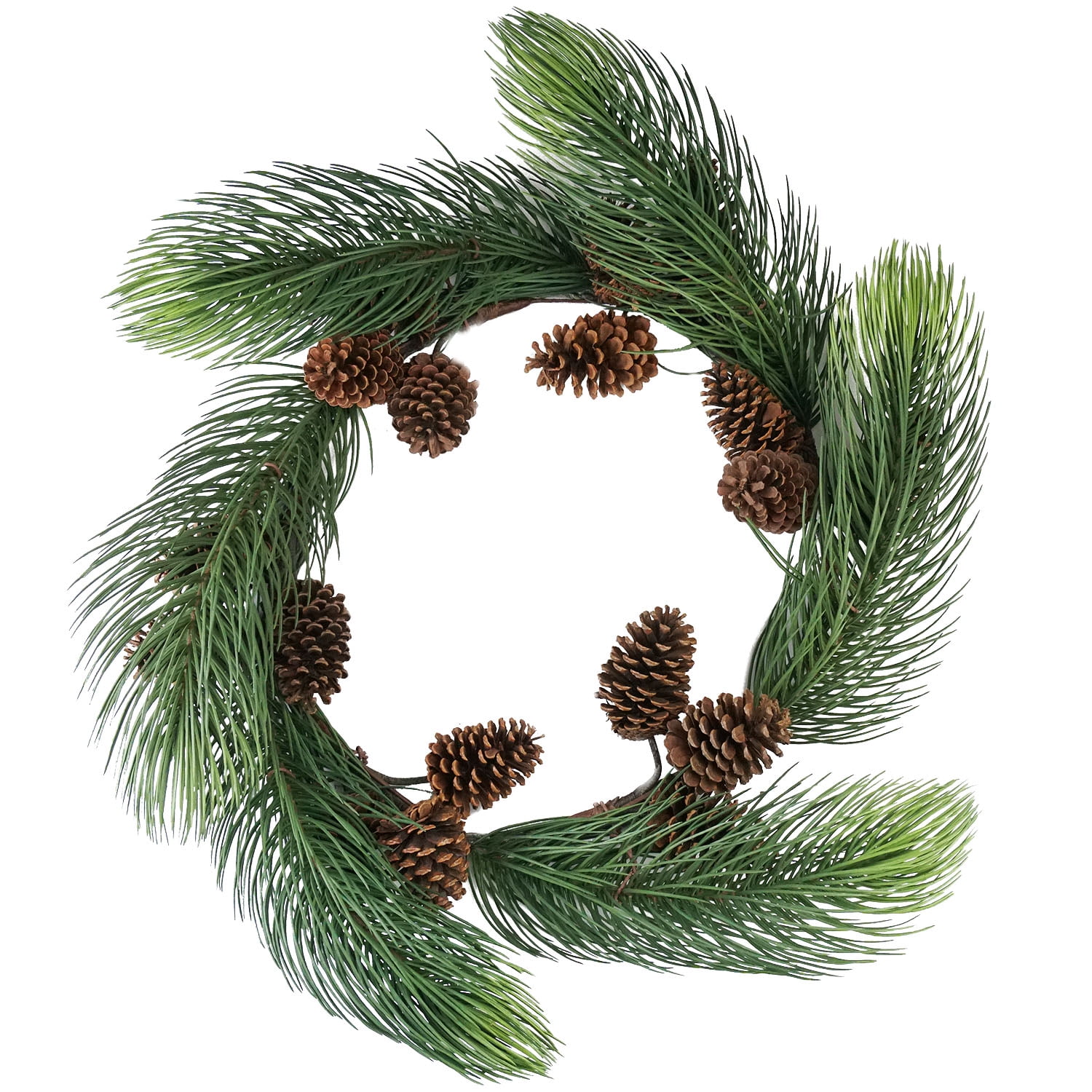 30" Green and Brown Artificial Pine Needle Christmas Wreath