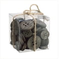 thumbnail image 1 of Allstate 4" Clear and Gray Country Cabin Assorted Rusted Buttons in Decorative Box, 1 of 2