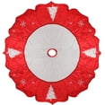 thumbnail image 1 of Allstate 54" Red and White Embroidered Jeweled Tree with Snowflake Christmas Tree Skirt, 1 of 4