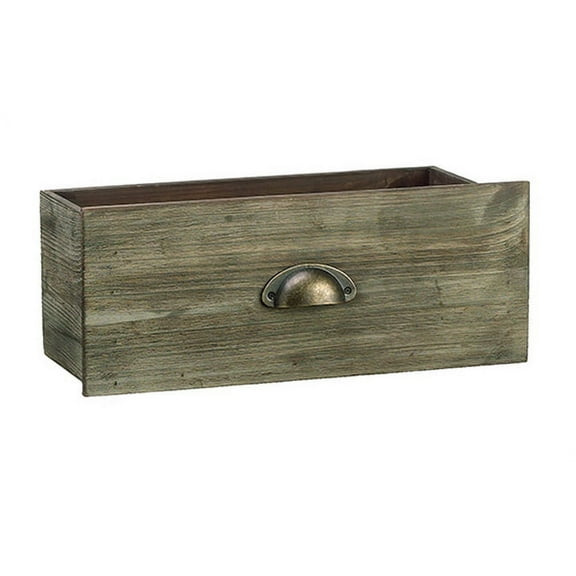 Allstate Antique-Style Wooden Drawer Decorative Storage Container - 15" - Brown
