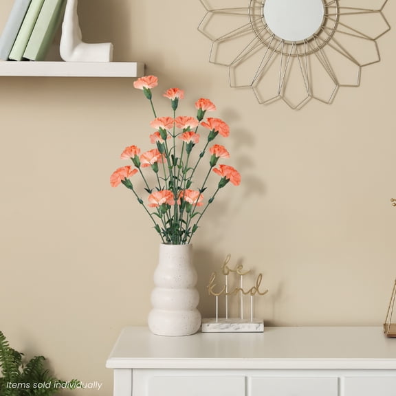 Allstate Mini Carnation Artificial Floral Spray - 27.5" - Peach