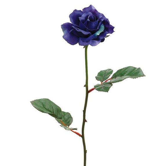 Allstate Single Rose Blossom Artificial Stem Spray - 23" - Blue - Set of 24