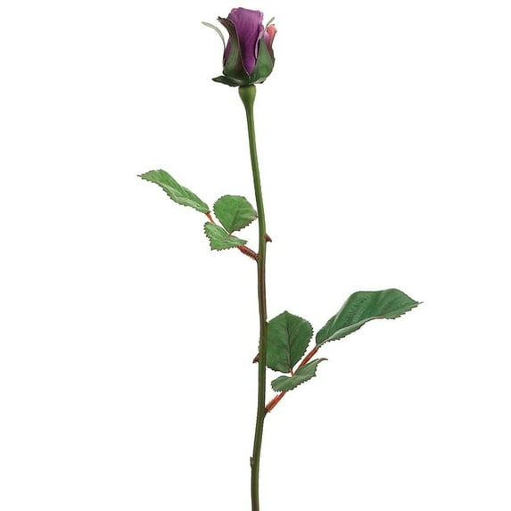 Allstate Single Rose Bud Artificial Stem Spray - 23" - Purple - Set of 48