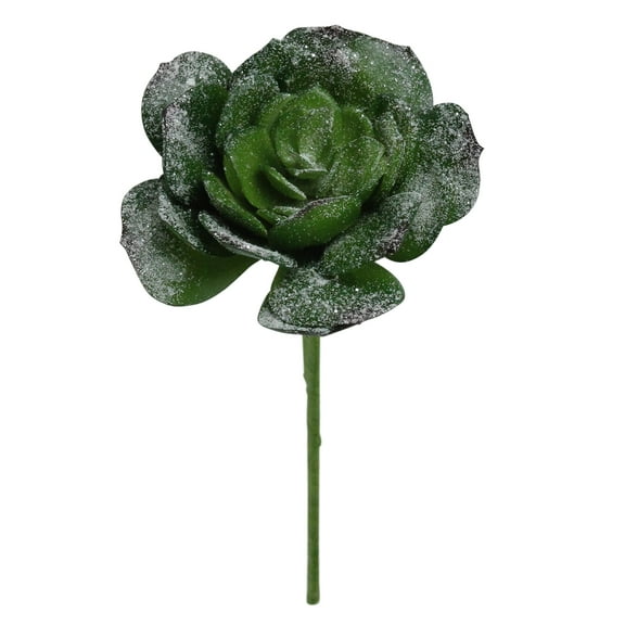Allstate Frosted Echeveria Succulent Artificial Christmas Pick Spray - 10" - Green