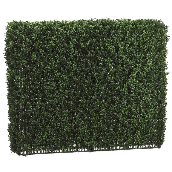 Allstate Floral 33 inch Tall Faux Boxwood Hedge Indoor Shrub Two Tone Green