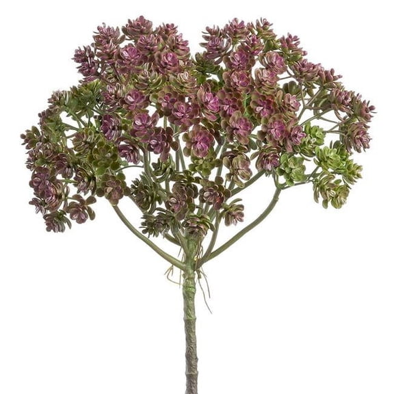 Allstate Floral & Craft CBS363-PU-GR 12.5 in. Artificial Sedum Bush Succulent Plant, Purple & Green - Pack of 24