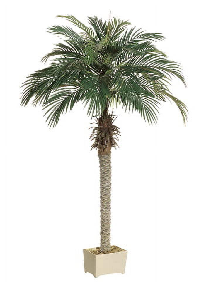 6' Artificial Silk Phoenix Palm Tree in Beige Plastic Pot