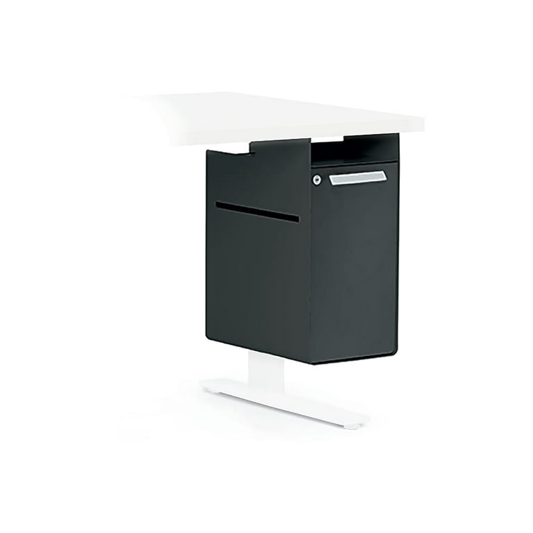 Radii Console Hinged Undermount File Cabinet, 1 Legal/Letter-Size File Drawer, Flint, 10 Radii Console Hinged Undermount File Cabinet, 1 Legal/Letter-Size File Drawer, Flint, 10