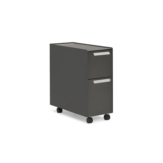 Allsteel® Radii Mobile Legal File Cabinet with 2 Drawers, Flint