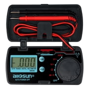 Allsun Digital Multimeter Tester,AC DC Voltage Tester Pocket Multimeter Compact Volt Meters and Multimeters Kit Resistance Diode and Continuity Test Auto-ranging EM3082 Black