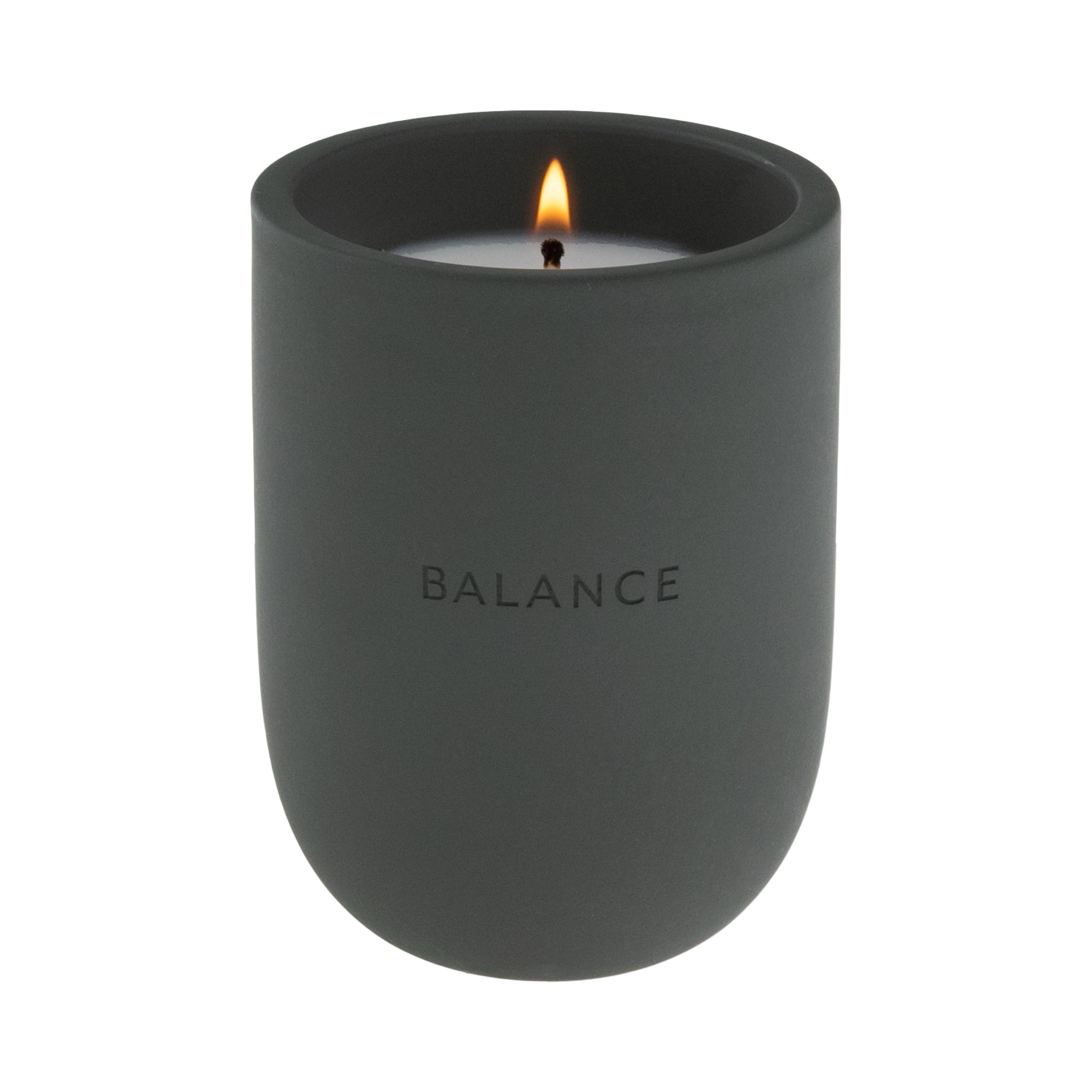 Allswell Balance (Balsam + Mahogany + Musk) Scented 1-Wick Ceramic Jar Spa Candle 10oz.