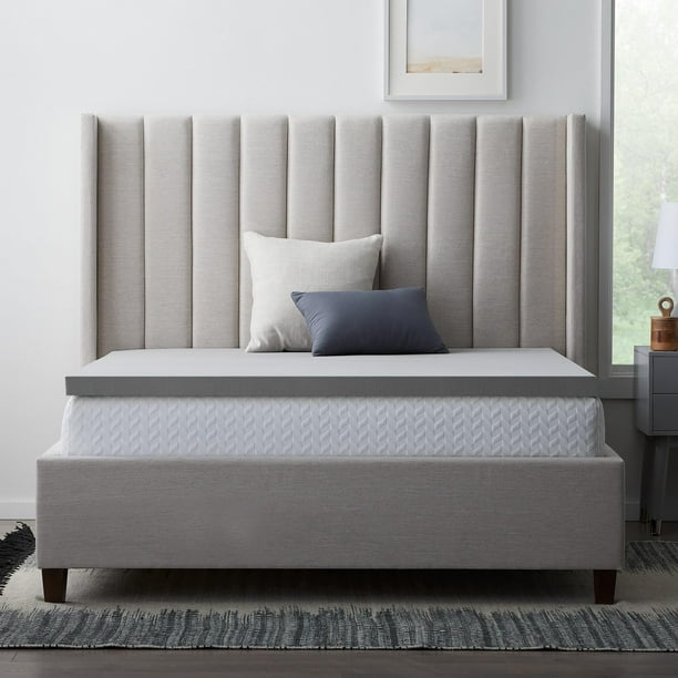 Allswell 2" Memory Foam Mattress Topper Infused with Charcoal, Queen