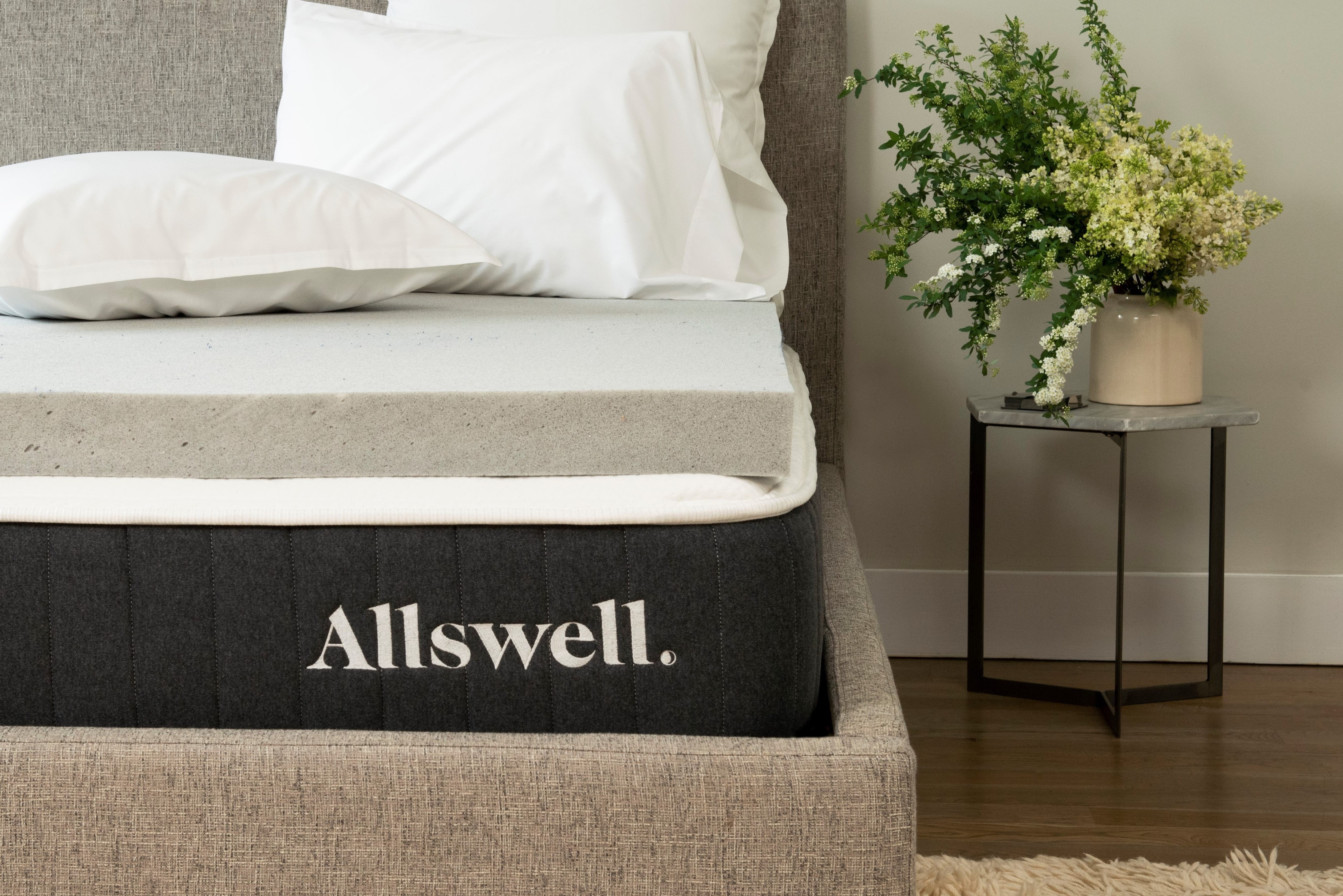 Allswell 2" Artic Gel with Graphite Memory Foam Mattress Topper, Queen