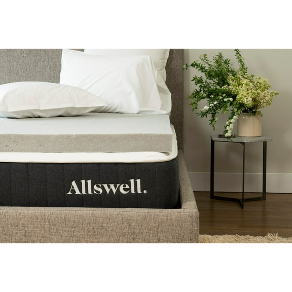 Allswell 2" Sleep Cool Memory Foam Mattress Topper Infused with Graphite, Full