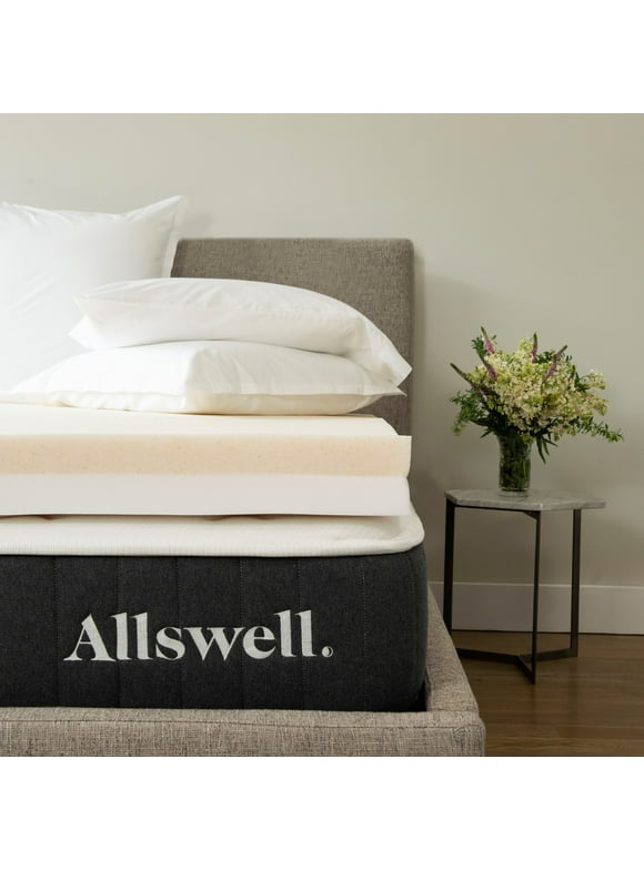 Allswell 4" Memory Foam Mattress Topper Infused with Copper Gel, Queen