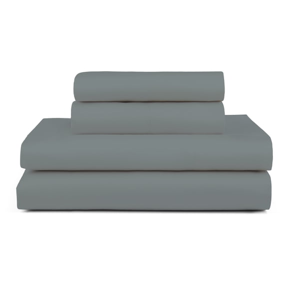 Allswell 100% TENCEL™ Lyocell Sateen King Sheet Set, 4-Piece Bed Sheets and Pillowcases, Cooling Bedding for Bed in a Bag Sets, 320 Thread Count, Slate