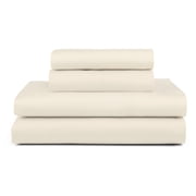 Allswell 100% TENCEL  Lyocell Sateen Queen Sheet Set, 4-Piece Bed Sheets and Pillowcases, Cooling Bedding for Bed in a Bag Sets, Vanilla Dream, 320 Thread Count