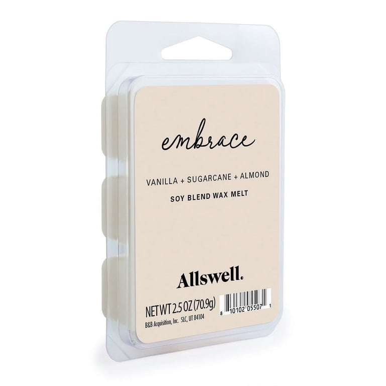Allswell 6 Cube Wax Melts, Embrace (Vanilla+ Sugar Cane + Almond