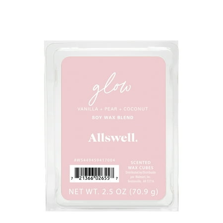 Allswell 6 Cube Wax Melts, Glow (Vanilla + Pear + Coconut), 2.5 oz