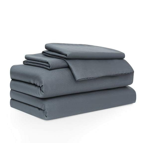 Allswell 6-Piece 300 Thread Count Dark Gray Cotton Lyocell Blend Bed Sheet Set, Queen