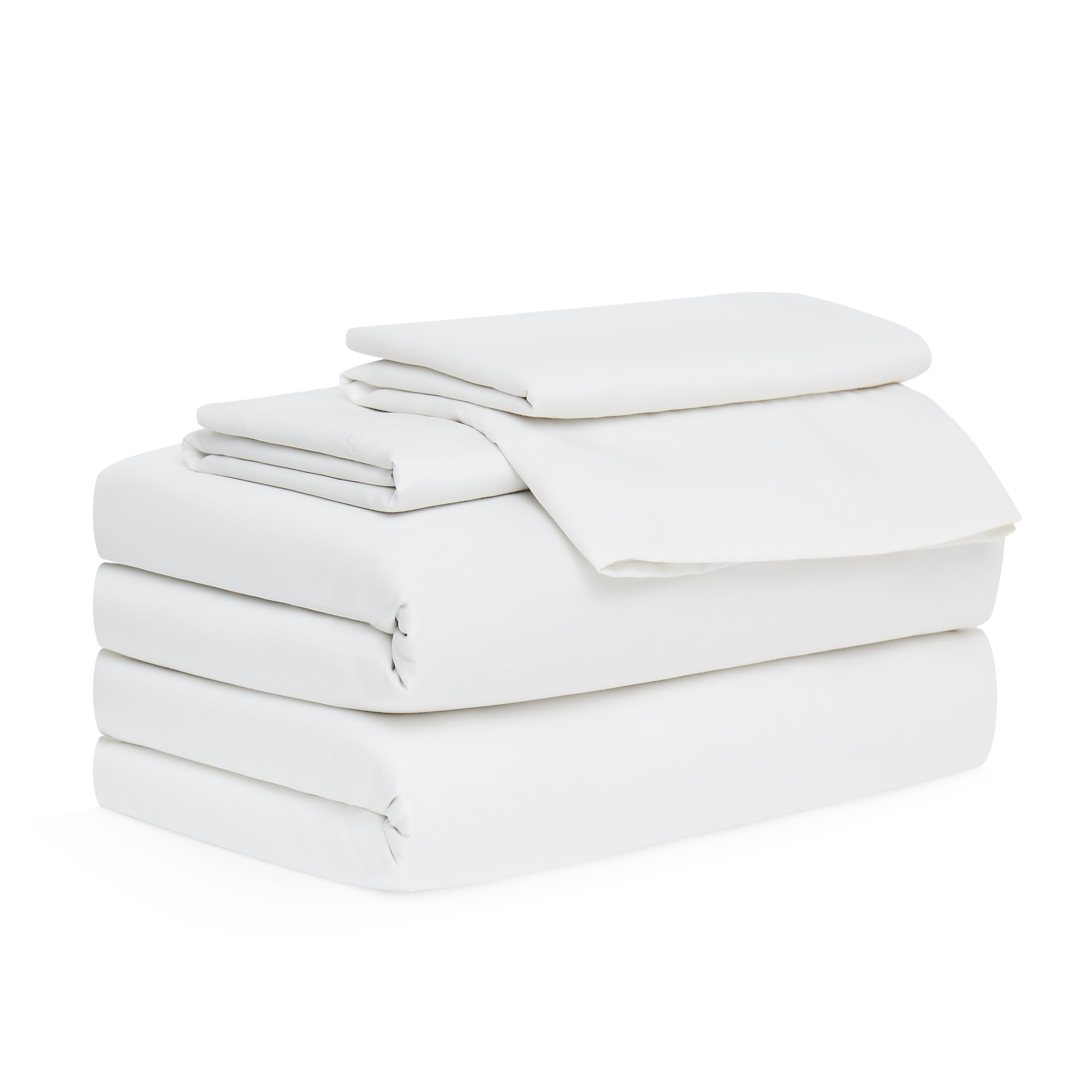 Allswell 6-Piece 300 Thread Count White Cotton Lyocell Blend Bed Sheet Set, King