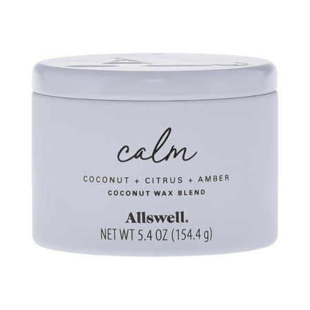 Allswell | Calm (Coconut + Citrus + Amber) 5.4oz Scented Tin Candle