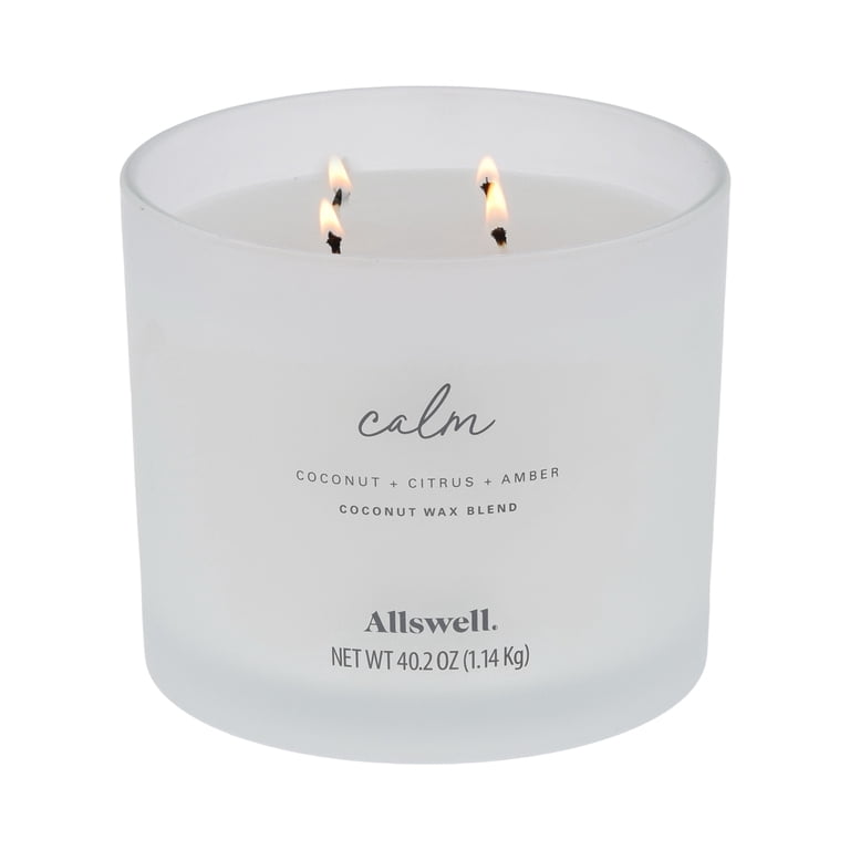 Allswell Calm Scented 40.2oz 4-Wick Spa Candle Coconut Citrus