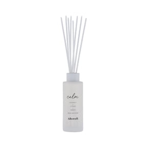 Allswell Calm (Coconut + Citrus + Amber) Scented Reed Diffuser 3 Fl Oz (90mL) With 8 Synthetic Reeds.