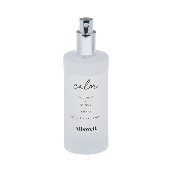 Allswell Calm (Coconut + Citrus + Amber) Scented Room and Linen Spray 3.4 Fl Oz (100mL).